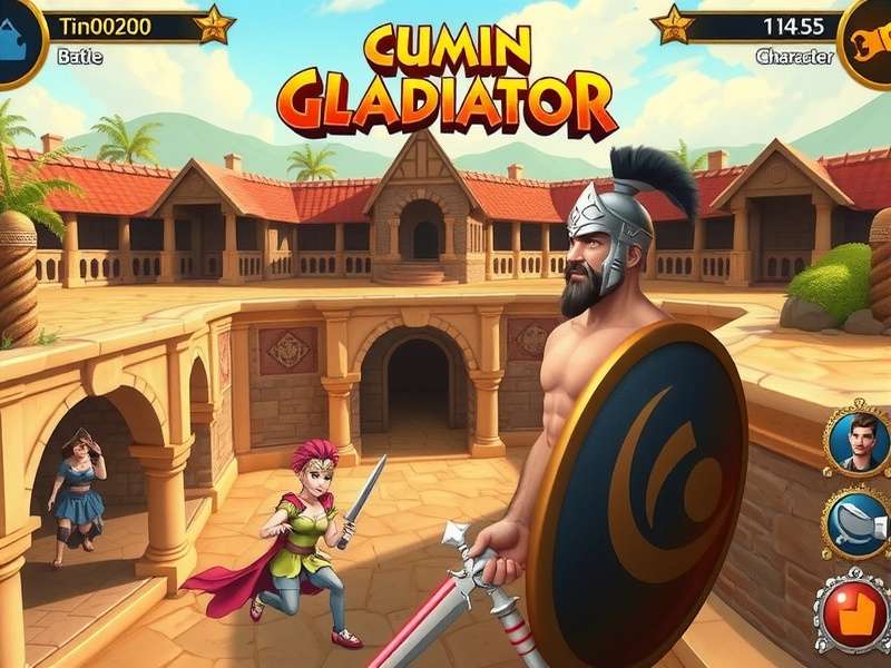 Cumin Gladiator Game Battle Scene